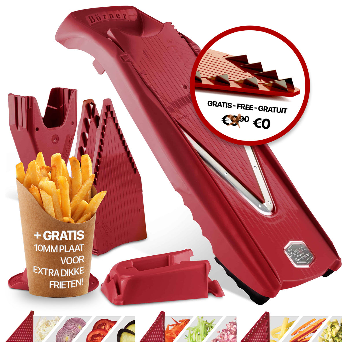 Börner Mandoline V5 PowerLine - Belgian Fries Promo